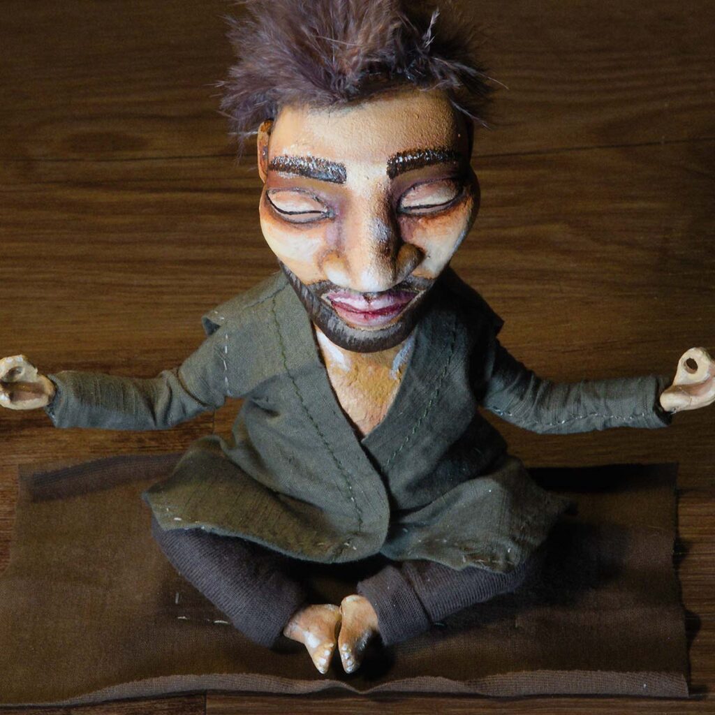 Neil Hughes Puppet Illustration | The Meditator